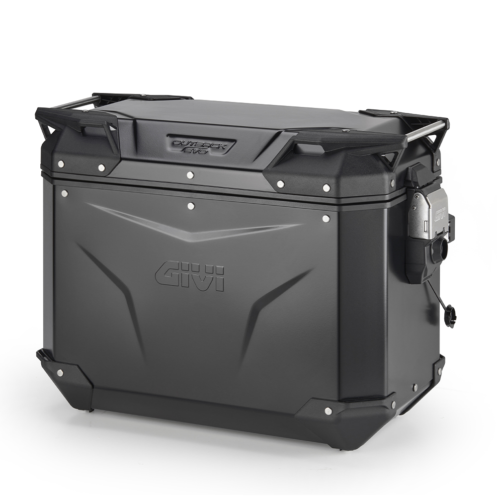 Givi - Outback squared aluminium side-cases - OBKEV44B TREKKER OUTBACK EVO SMART 44 BLACK LINE