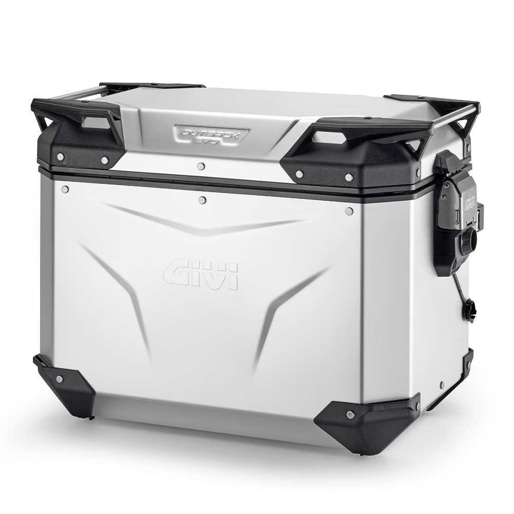 Givi - Outback squared aluminium side-cases - OBKEV48AA TREKKER OUTBACK EVO SMART 48 ANODISED 