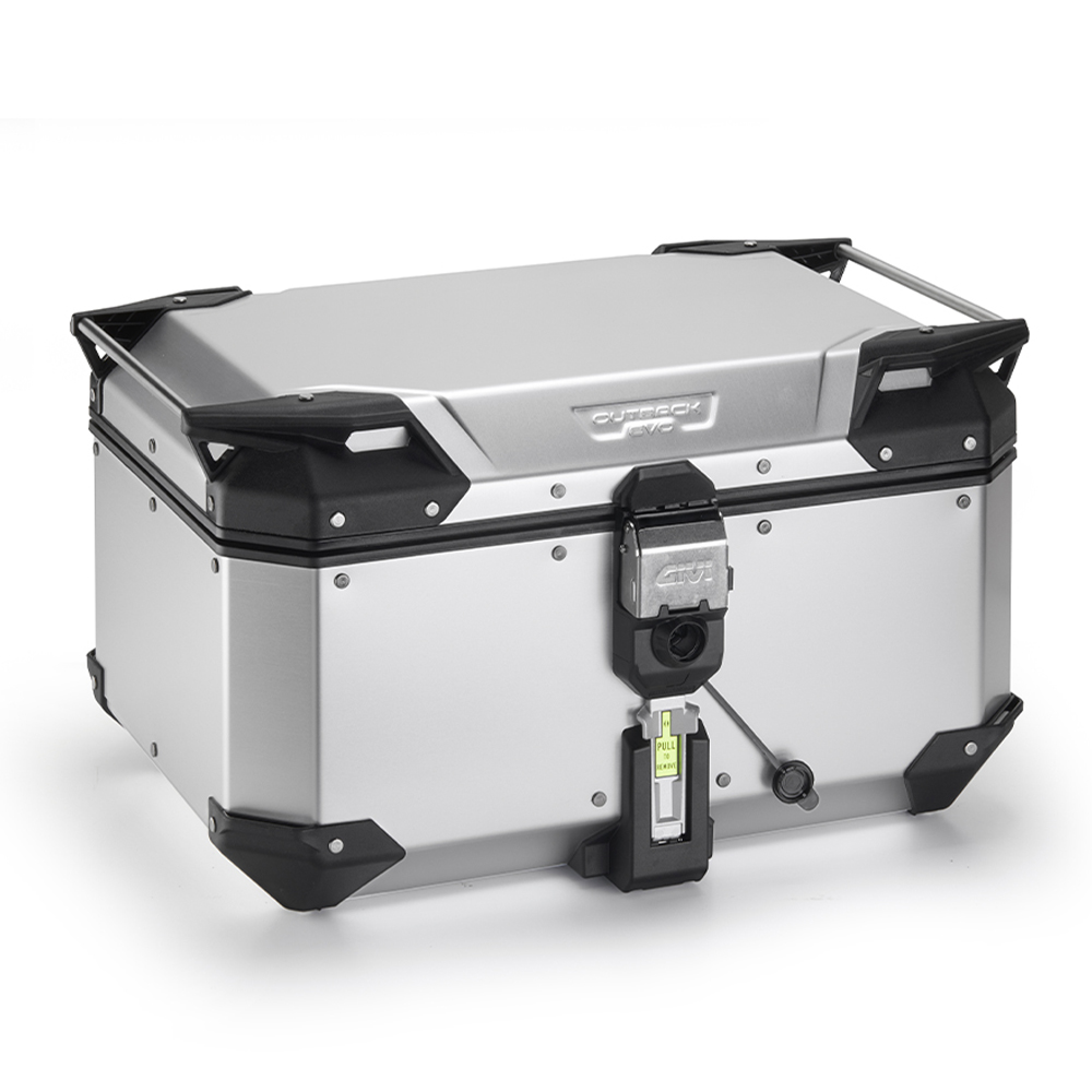 Givi - Squared aluminium top-cases OUTBACK - OBKEV58AA TREKKER OUTBACK EVO SMART 58 ANODISED 